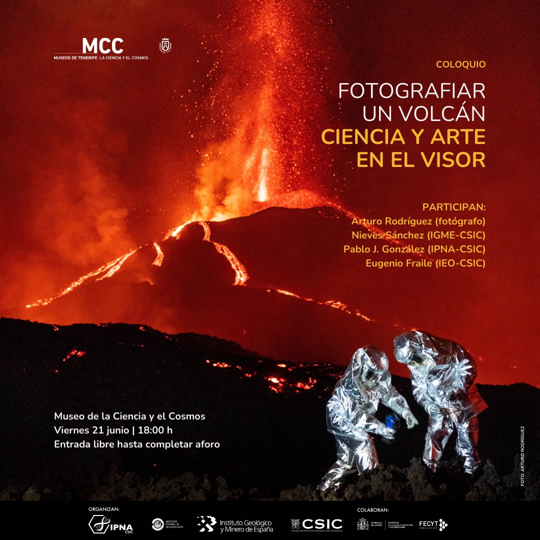 Cartel cuadrado coloquio Fotografiar un volcán