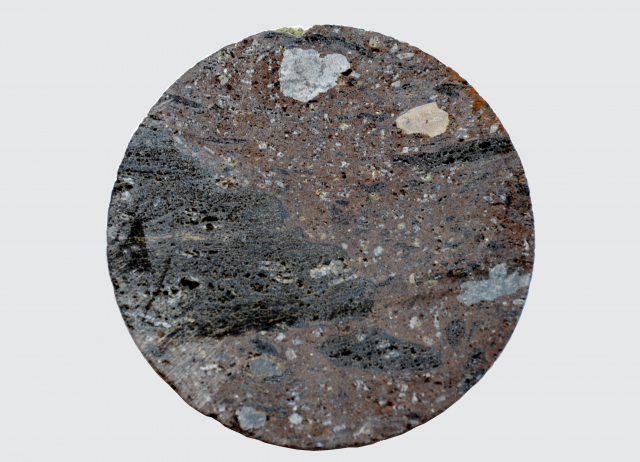 Ignimbrita soldada. Roca explosiva. Arico, Tenerife.