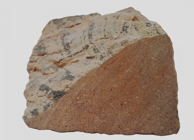 Riolita - cuarzo traquita. Roca plutónica. Tindaya, Fuerteventura. 